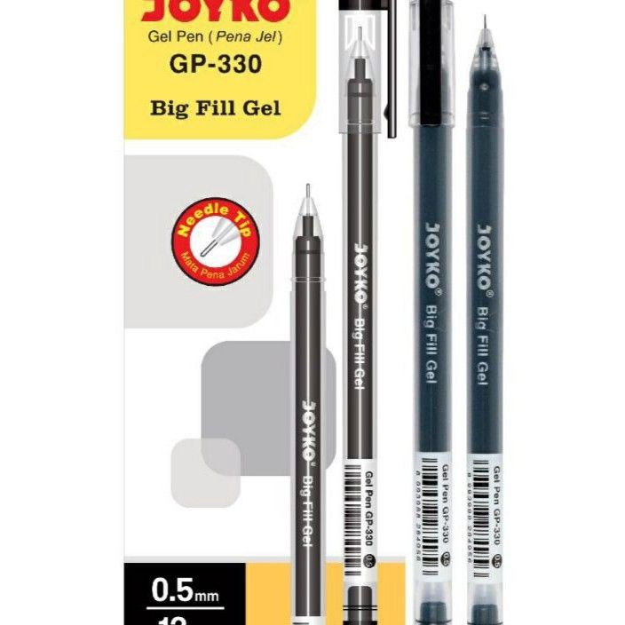 

BHQR2863 Terbaru Pulpen Gel Joyko Big Fill Gel GP-330 (LUSIN)