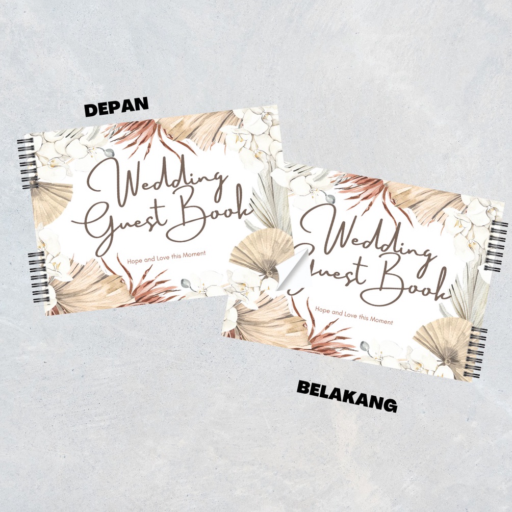 

MURAH Buku Tamu Pernikahan NON CUSTOM / Wedding Guest Book NON CUSTOM/TIDAK CUSTOM Soft Cover DESIGN KEKINIAN TERBARU 2022