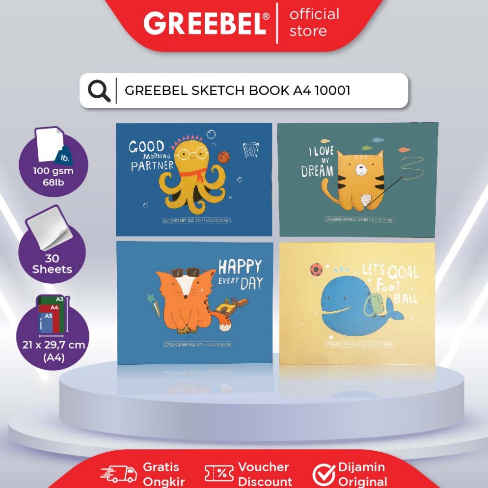 

✪ GREEBEL SKETCHBOOK A4 10001/ Buku Gambar Sketsa/ Drawing Book Bst Terlaris ✪ل͜