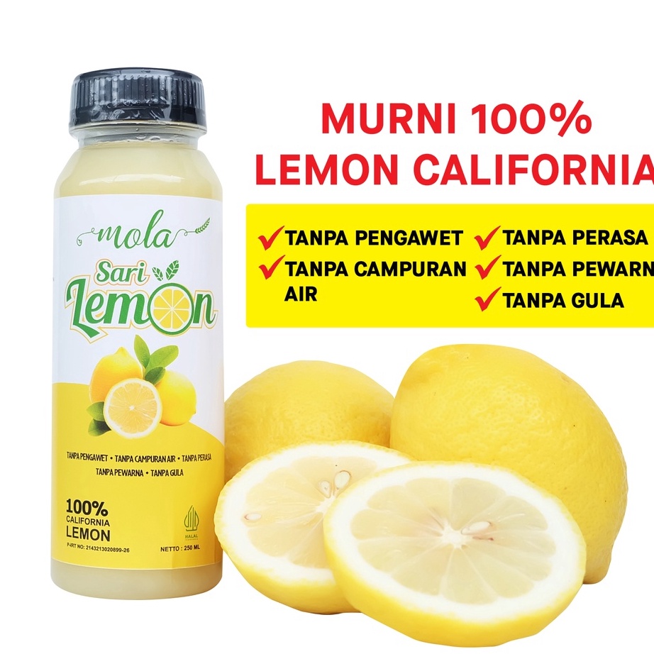

♪↔✴❆ Mola Sari Lemon Asli Minuman Jus Diet Detoks Alami ★★★★★