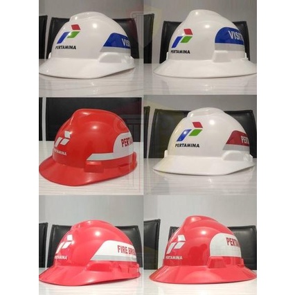 Helm Safety Custome Pertamina Putih Berkualitas