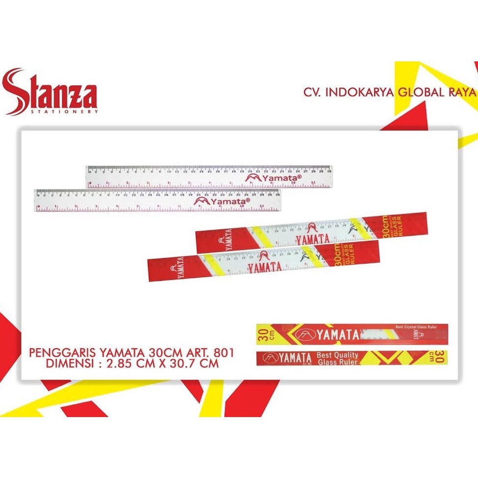 

Terbaru 9.9 12 psc penggaris plastik 30 cm yamata 801