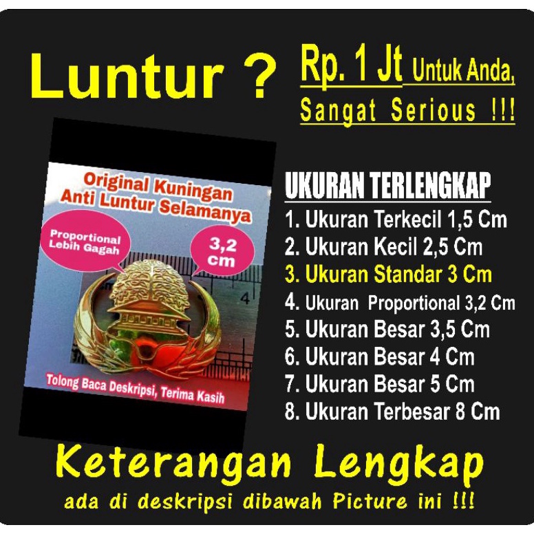 Pin Korpri - Magnet - Real Handmade - Kuningan Original - Anti Luntur - Semua Ukuran tersedia -Terke