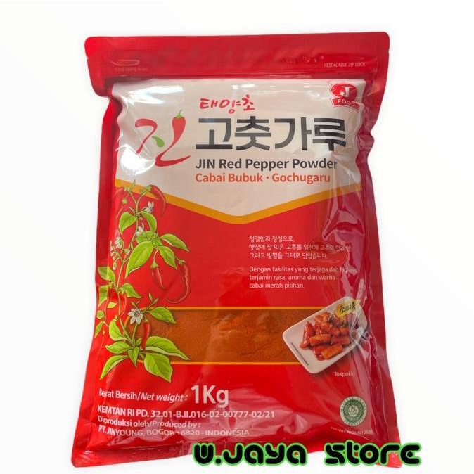 

J FOOD JIN RED PEPPER POWDER ( Cabai Bubuk Halus - Gochugaru ) 1kg