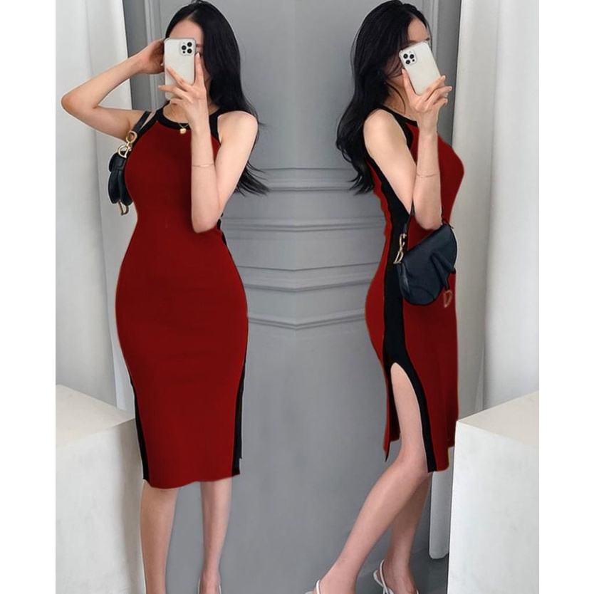 Dress Wanita Terbaru 2023 Korean Style Viral Kondangan Elegan Dres Natal Dewasa 2024 Remaja Sexy Jum
