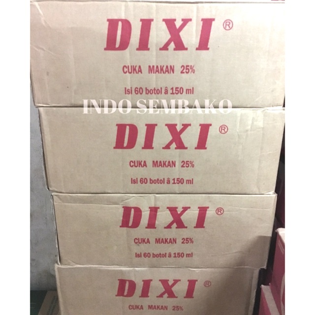 

Cuka Dixi 150ml x 60btl Dus / Cuka Makan Dixi Kecil Karton / Cuka Botol dus / Cuka Makan