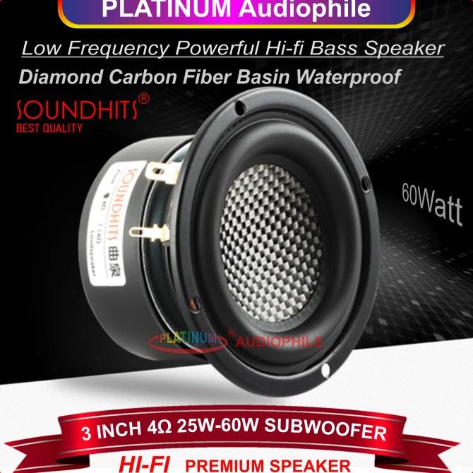 Speaker Subwoofer 3 Inch 4 ohm Woofer Bass Hifi Best Quality