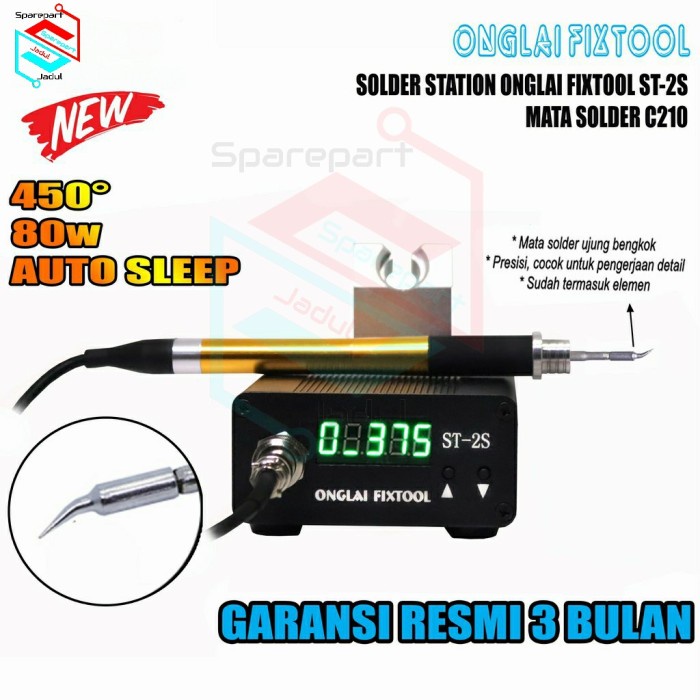 Terlaris Solder Station Mini Onglai Fixtool St-2S 80W C210 Soldering Ori