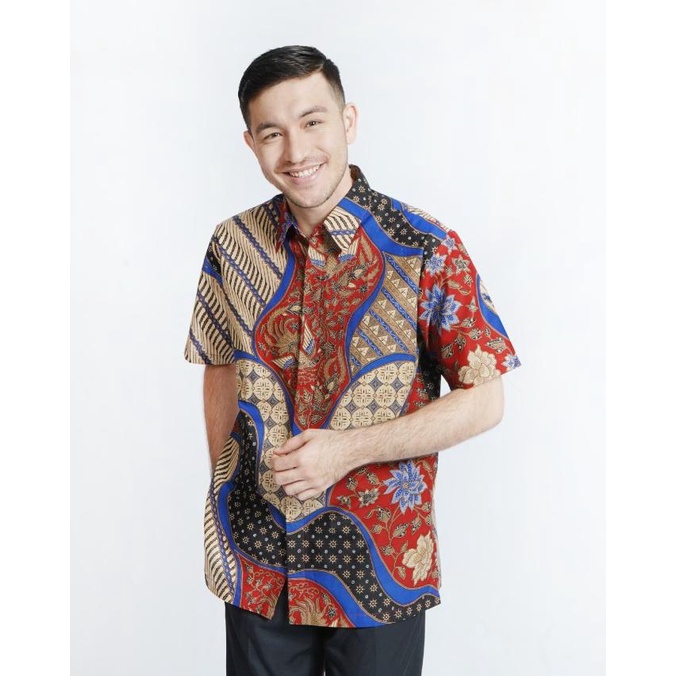 DANAR HADI - Kemeja Batik PE Sekar Jagad Lengko -SJGL.78.0523 - Merah