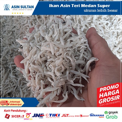 Ikan Asin Teri Nasi Medan Grade A Premium Lebih Besar 500 gr