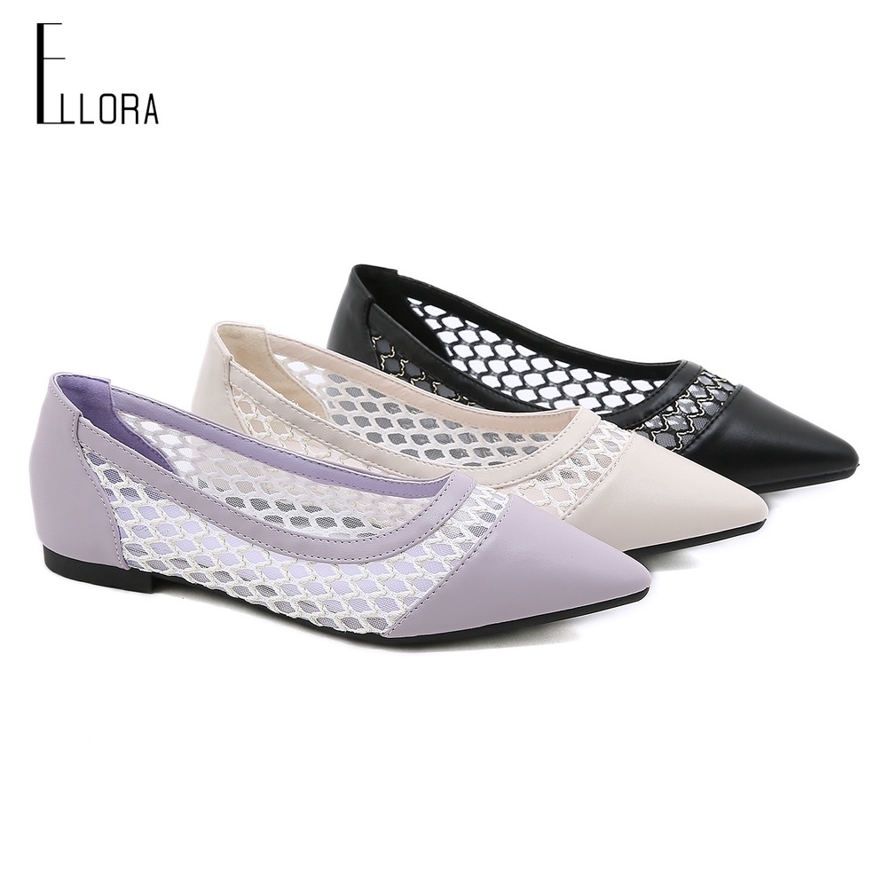 HARGA TERMURAAH ELLORA EL-445 Sepatu Flat Wanita Import