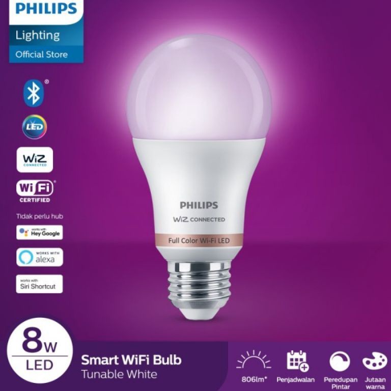 LANGSUNG ATC Lampu Led Philips 8w RGB Putih Smart Led Wifi Tunablewhite / Bohlam Philips Led 8 Watt