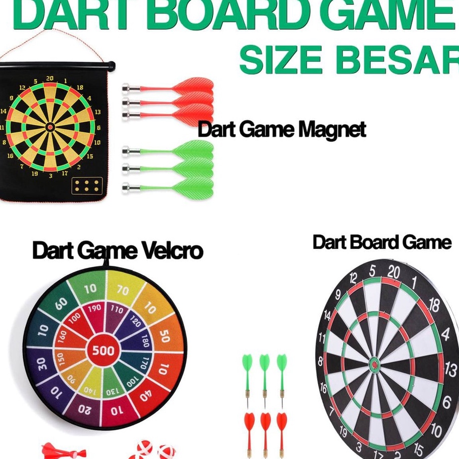 Paling Laris DART BOARD Game BESAR Papan Panah Dart Arrow/Magnet/Velcro Anak & Dewasa Terlengkap Ter
