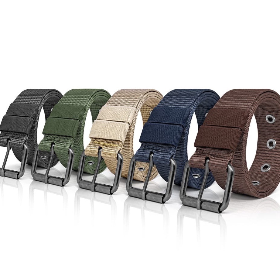 [172] IKAT PINGGANG PRIA TALI SABUK NYLON CANVAS GESPER KEPALA MODEL JARUM MEN BELT FASHION - AMC-NN