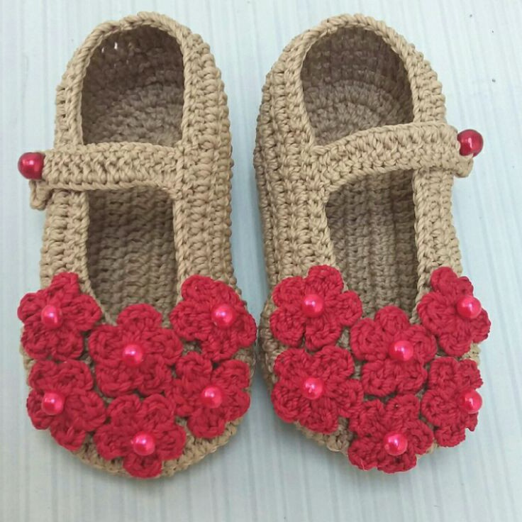[190] sepatu bayi cewek rajut 0 - 1 thn custom handmade sepatu bayi perempuan terbaru cantik lucu murah [PROMOBHD2]