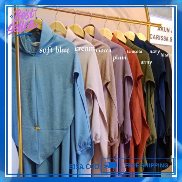 Set Gamis Kerudung Syar'I Terbaru Lebaran 2024 Stlan Cewek Dan Kerudung Dress Pesta Kondangan Dres 1