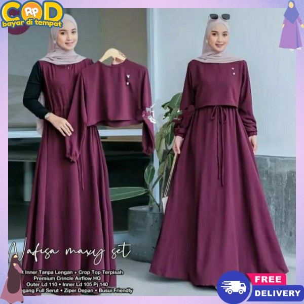 Dress Pesta Kondangan Dres Baju Gamis Model Terbaru Gamis Wsnita Lebaran 2024 Bsju Gamis Syarii Gms 