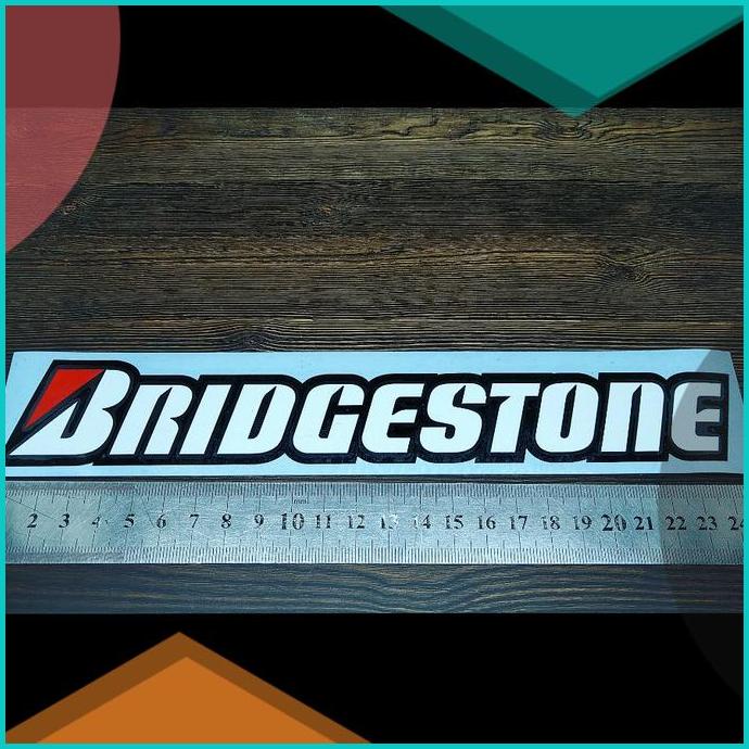 

Cutting Sticker Bridgestone 24cm putih background hitam bahan oracal 20JVLZ3 parts