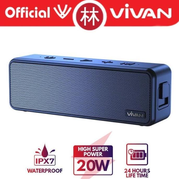 Vivan VS20 Waterproof IPX7 20W Ultra Bass Bluetooth Speaker