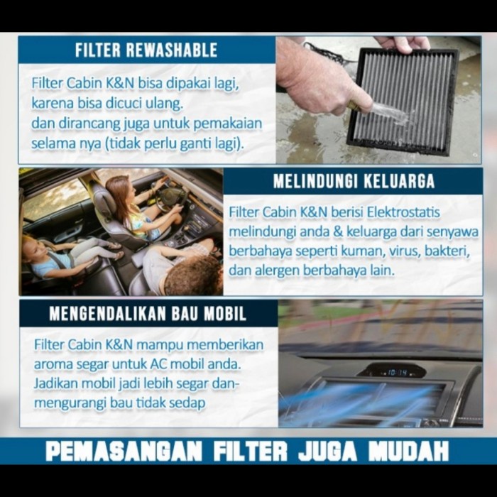 FILTER CABIN AC KNN K&N FOR TOYOTA SIENTA YARIS LEXUS NX200T SUBARU murmer