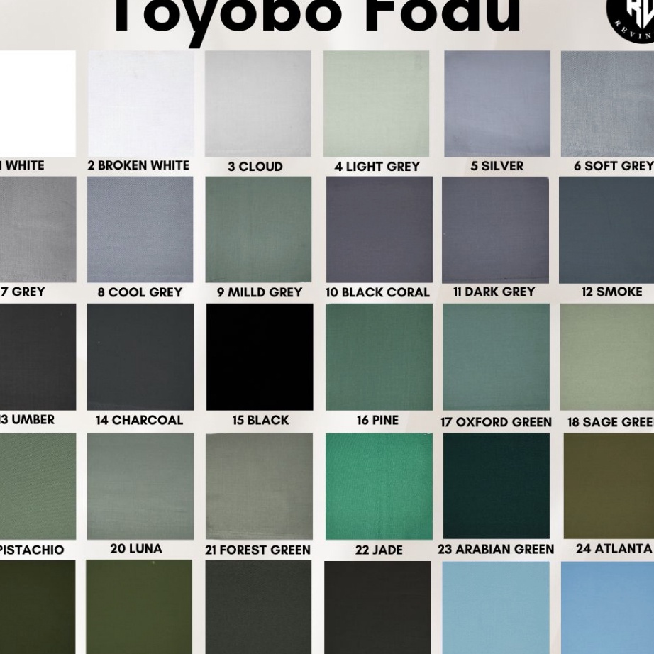(78T♤>☞ Kain Toyobo Fodu kualitas terbaik premium grade A (katalog warna 1-30) REVINTEX BANDUNG S-13