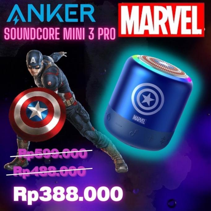 SPEAKER BLUETOOTH MEGA BASS ANKER MARVEL SOUNDCORE MINI 3 PRO CAPTAIN