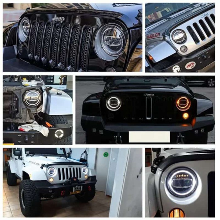 [New Ori] Lampu Led Daymaker 7Inch Bulat Japstyle Rubicon Jimny Dll Bisa Sameday