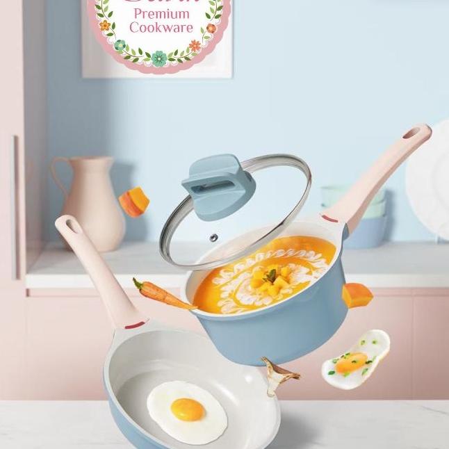 Belvin Cookware Panci Set Cook Ware Mpasi Frypan 18Cm Sauce Pan 20Cm