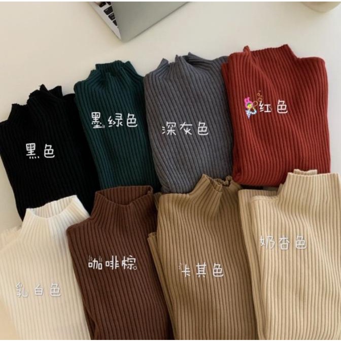 AJWPedia Inner Rajut Turtlene Premium Lengan Panjang Import