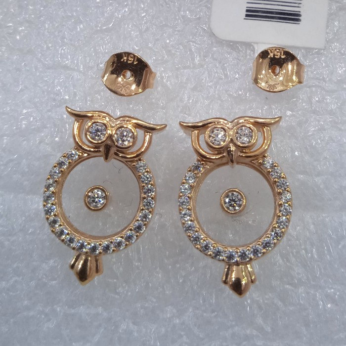 ✨Termurah Giwang / Anting Emas Zircon Kadar 70 Terbaru