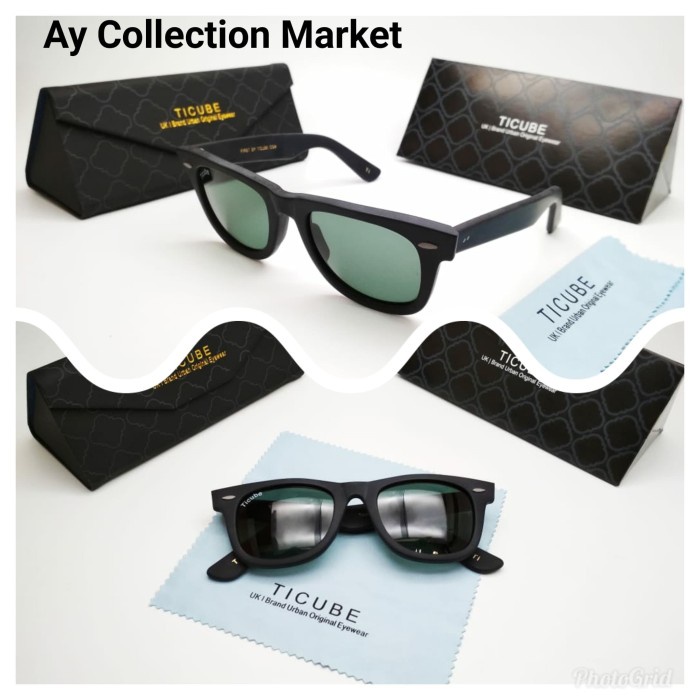 Greenwoods Kacamata Original Sunglasses Wayfarer Ticube 1712 Original