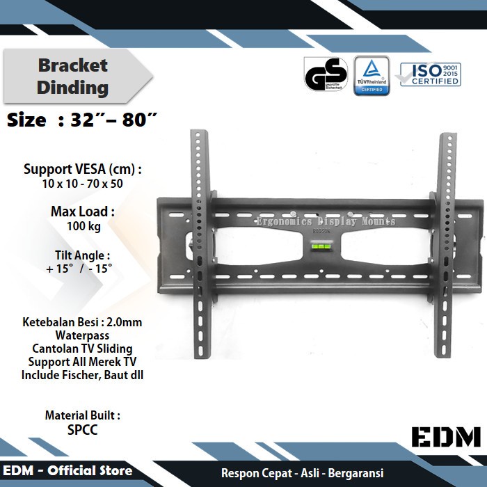 [Ori] Bracket Led Tv 40 Inch - 80 Inch Breket Tv Led Original Bisa Sameday