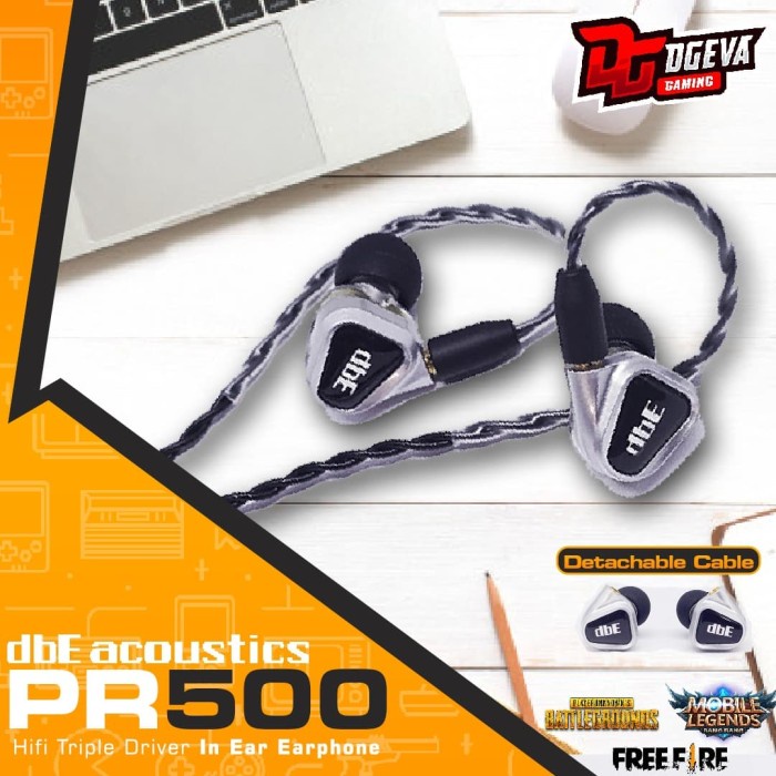✅Original Dbe Acoustic Pr500 Tripel Dyanmic Driver Hifi Earphone Gaming Bisa Gojek