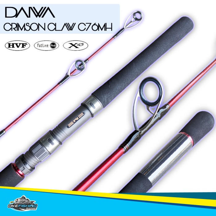 ✨Ori Joran Pancing Daiwa Crimson Claw C76H Spinning Berkualitas