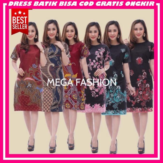 Batik Jumputan Solo Tunik Pakaian Wanitaa Korean Style Bj Ibadah  Kantor Elegan Bju Christmas Gaun C