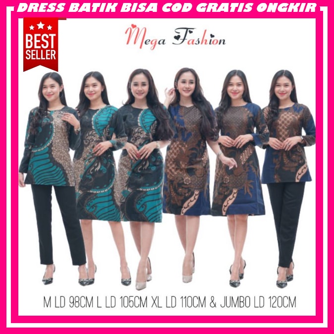Bju Baju Batik Wanita Modern Kantor Elegan Christmas Gaun Chrismast Dress Korean Style Import Premiu
