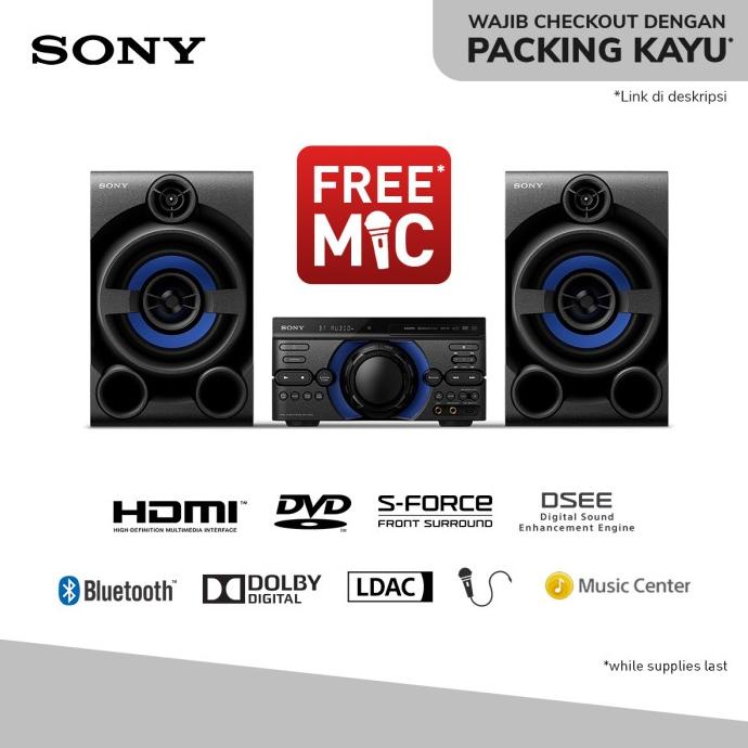 Sony Karaoke Bluetooth Speaker Hifi MHC-M40D with DVD - Black