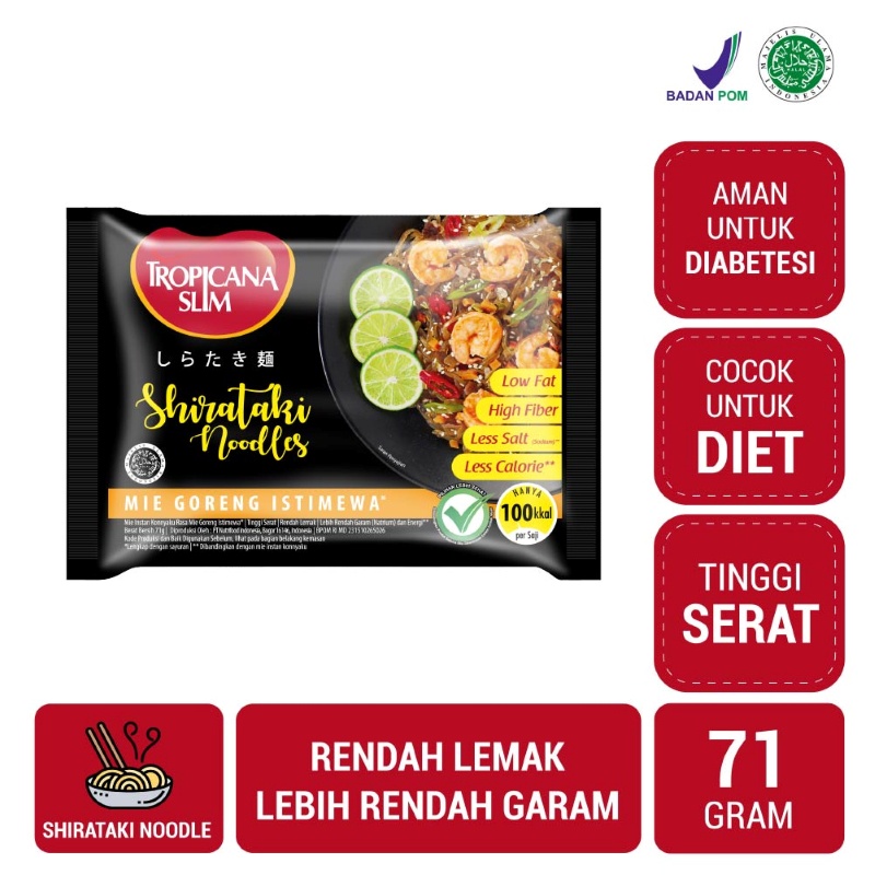

Tropicana Slim Shirataki Noodle 71 g - Bantu Dukung Hidup Sehat