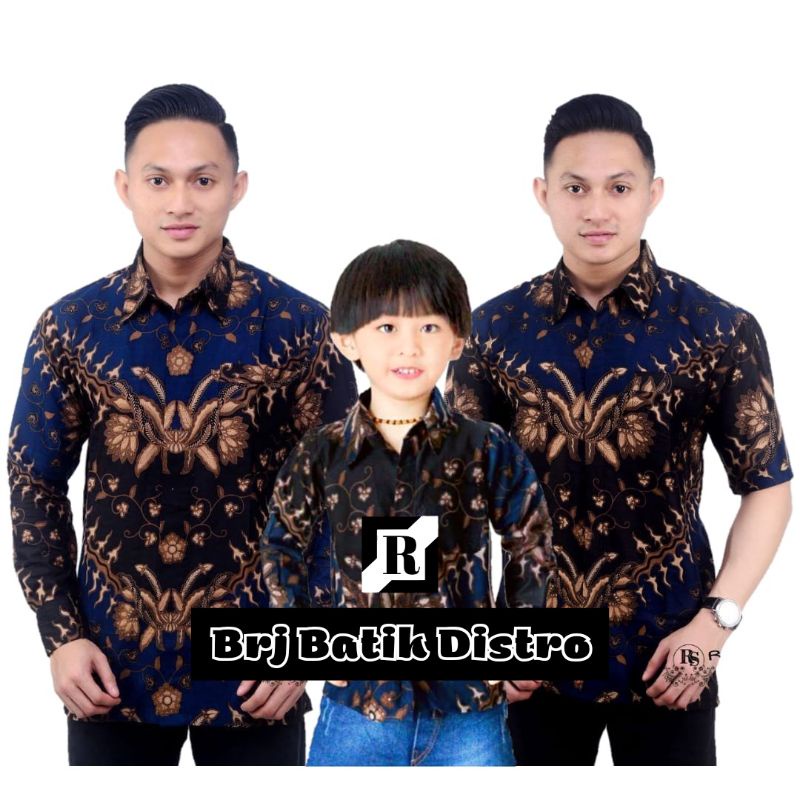 Terbaru Couple Batik Ayah dan Anak Laki laki || Kemeja Batik Pria Dewasa dan Anak Laki laki Modern T