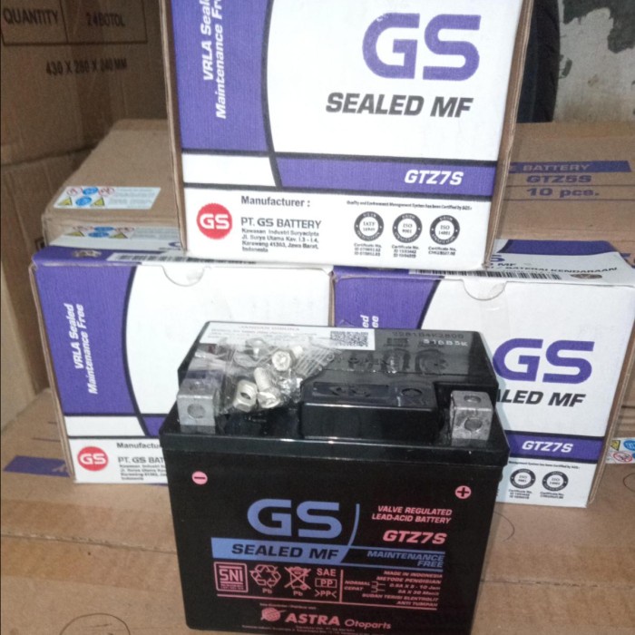 ✨New Aki Motor Gs Gtz7S Aki Kering Original Terbatas