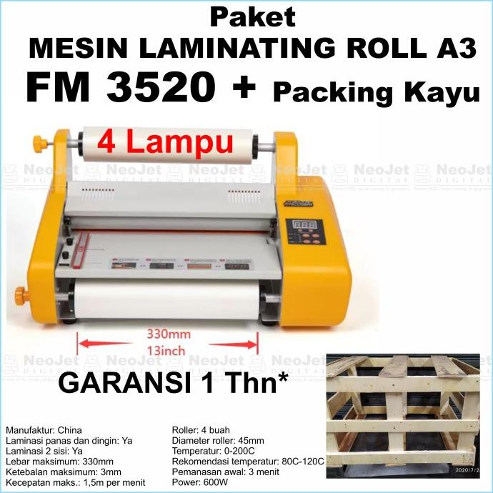 

Mesin Laminating Roll A3 Fm 3510 Laminasi Fm3510 Laminator 4 Lampu