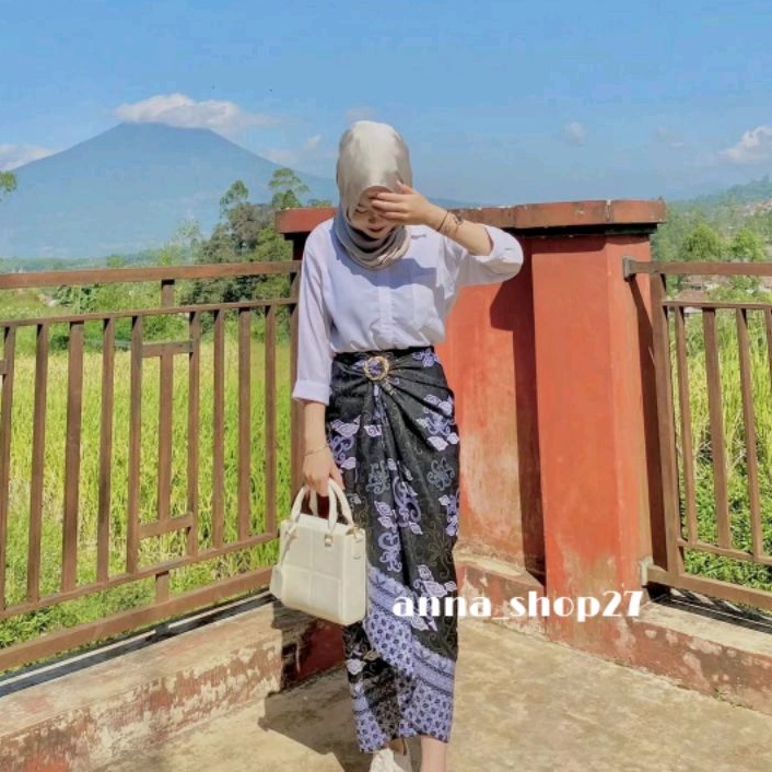 Rok Lilit Batik Premium Kekinian Rok Batik Kondangan Free Ring Kain Panjang Belah Samping Mewah
