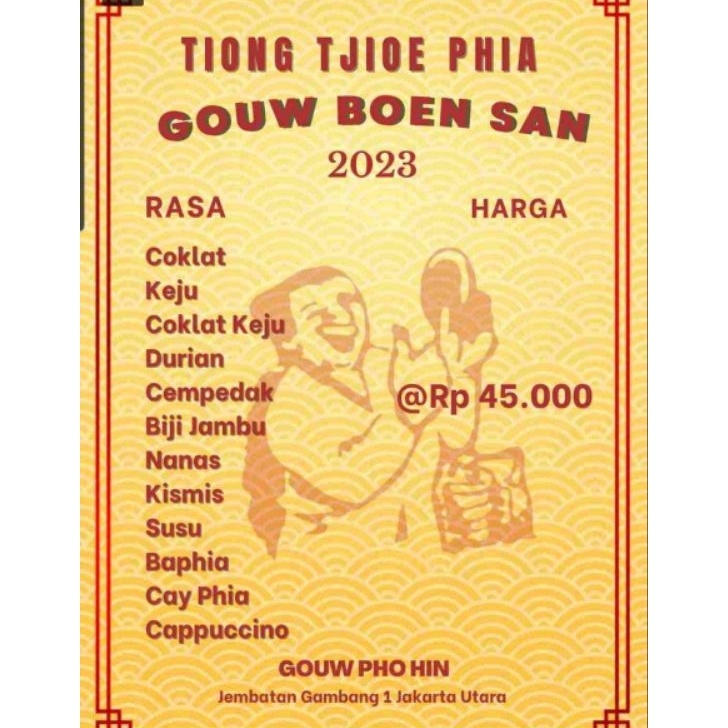 

Super Promo KUE TIONG TJIU PHIA GOUW BOEN SAN Kirim Langsung