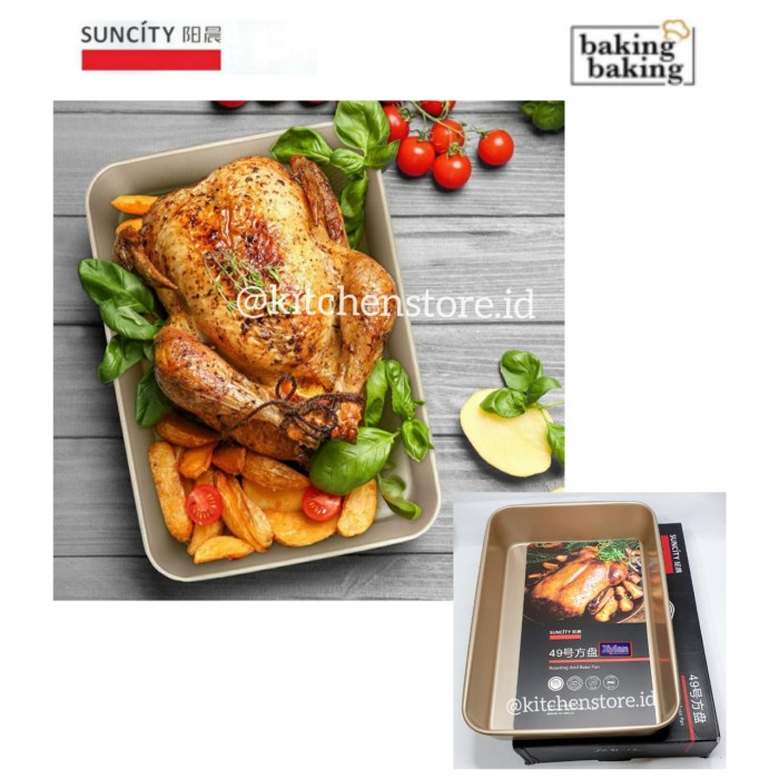 

✨Baru Suncity Roasting Bake Pan / Loyang Persegi Press Anti Lengket Suncity Bisa Gojek