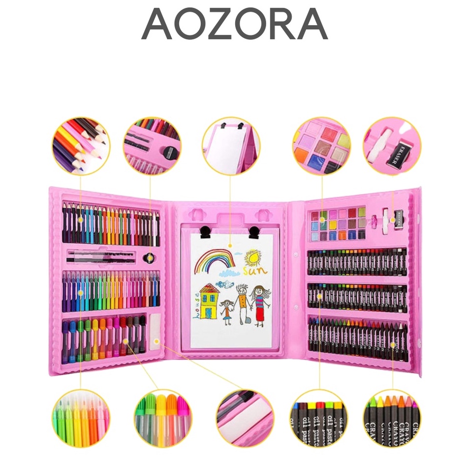 

➞✸✿ [ Aozora ] Art Set Pensil Warna Crayon