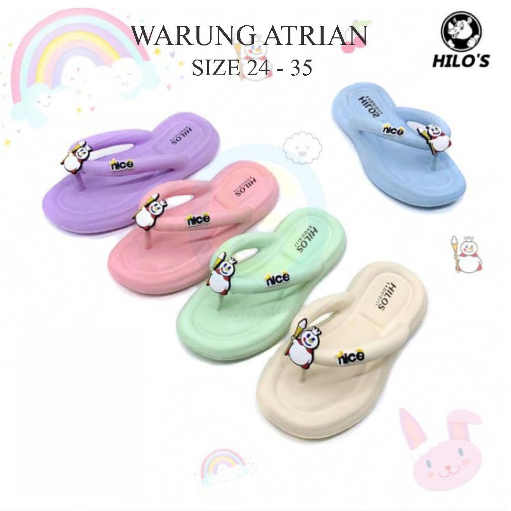 SENDAL KARET JEPIT ANAK MOTIF MIXUE BARU / SIZE 24 - 35