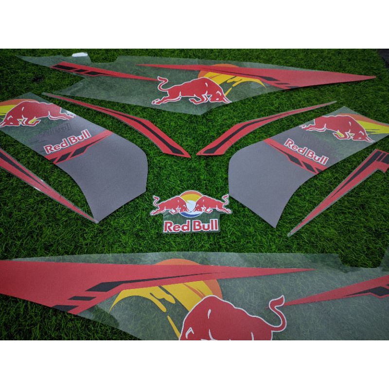 STRIPING STICKER MIO SOUL CUSTOM REDBULL TRANSPARAN