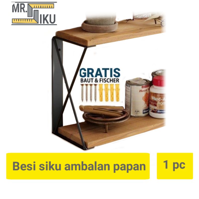 bracket ambalan papan / besi siku ambalan / penahan papan