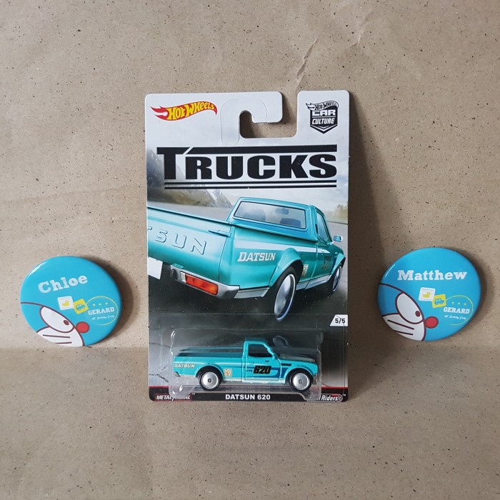 ✅New Hotwheels Datsun 620 Real Riders Trucks Biru Muda Terbatas