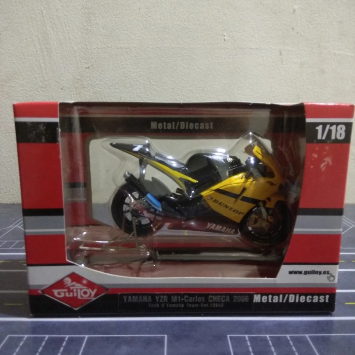 ✅New Diecast Motogp Yamaha Yzr-M1 Carlos Checa 2006 Skala 18 Guiloy Limited